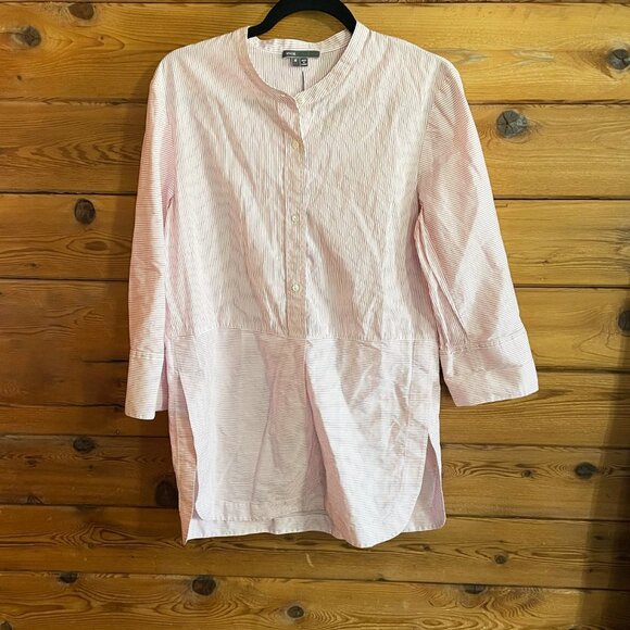 Vince Red and White Striped Pullover Tunic - Size Medium - Picture 7 of 8